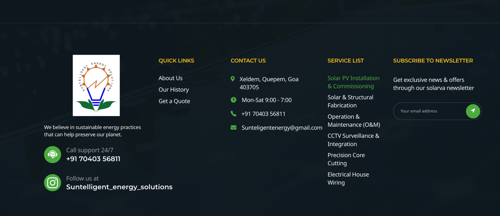 image shows a clear footer